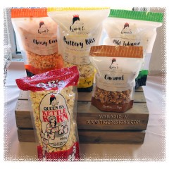 Queen B's Popcorn - LOTS of delicious choices